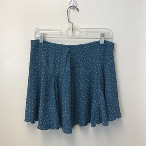 Blue floral mini skirt
